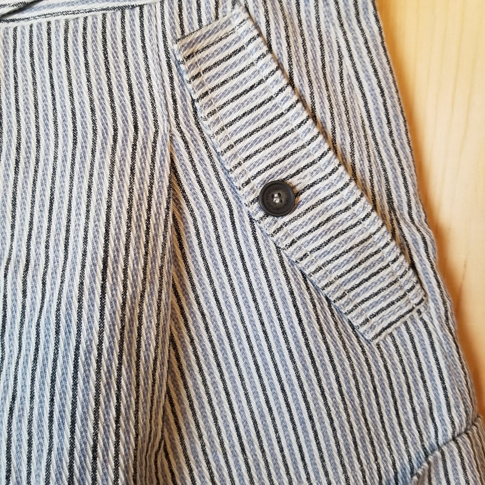 Vanessa Bruno Tobby Safari Inspired Cotton Linen Blend Striped Shorts - Picture 4 of 14